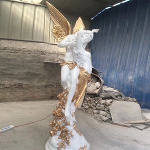 Estatua de fibra de vidrio griega de fama mundial, escultura de Ángel besándose, <span class=keywords><strong>estatuas</strong></span> de Ángel de amor - Product Image 3