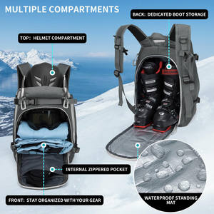 Free sample Ski Boot Bag 50L Outdoor Thermal Heated Ski Boot Bag Insulated System Cold Resistant Ski Equipment <b>Backpack</b> - Product Image 6