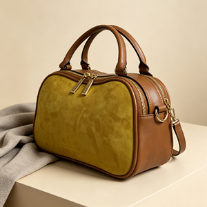Women Retro Suede Handbag Casual <b>Crossbody</b> Shoulder Bag Ladies Small Zipper Top Handle <b>Purse</b> - Product Image 5