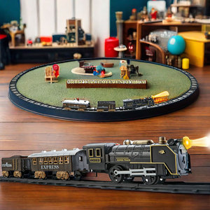 Lắp Ráp 308Cm Vận Chuyển Âm Thanh Đèn Mô Phỏng Mô Hình Đường Sắt Theo Dõi Đồ Chơi Cổ Điển Khe Cắm <span class=keywords><strong>Train</strong></span> Set Cho Trẻ Em - Product Image 2
