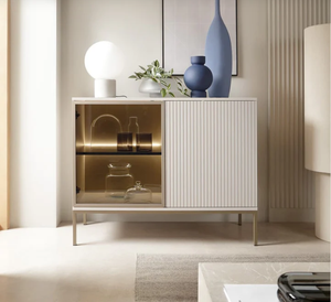 Elegant Glass Door <strong>Display</strong> <strong>Sideboard</strong> <strong>Cabinet</strong> with Inside Light - Product Image 3