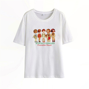 Camisetas <span class=keywords><strong>de</strong></span> Cuello Redondo Estampadas en 3D <span class=keywords><strong>de</strong></span> Algodón Suave Liso <span class=keywords><strong>de</strong></span> Alta Calidad al por Mayor para <span class=keywords><strong>Mujer</strong></span> - Product Image 1