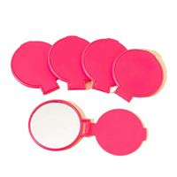 Miroir de poche pliable avec logo personnalisé, miroir de maquillage rond portable à une seule face pour les voyages, cadeaux promotionnels