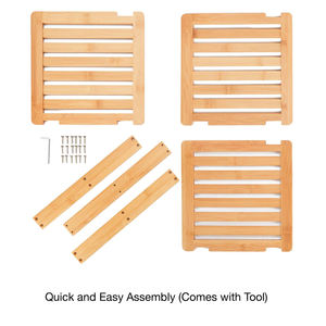 <span class=keywords><strong>3</strong></span> 층 주방 캐비닛 주최자 욕실 조리대 선반 대나무 코너 선반 - Product Image 5