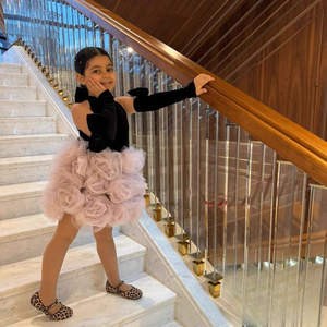 Robe en coton, jupe de princesse, fête d'anniversaire, vêtements de performance de <span class=keywords><strong>piano</strong></span> pour enfants, automne hiver, gaze bouffante - Product Image 3