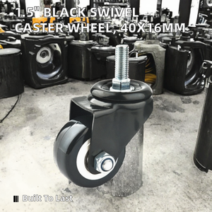 Großhandelspreis 40x16mm Schwerlast-Schwenkrolle |   1,5 Zoll Gewindestange für Industrieanlagen & Maschinen - Product Image 2