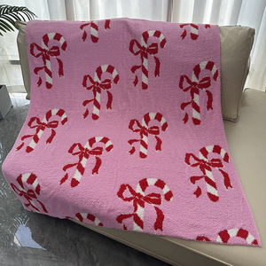 Couverture de canapé personnalisée en tricot jacquard demi-velours pour mère et bébé, série nœud, transfrontalière, 100% polyester, motif de célébrités - Product Image 6