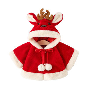 Herfst Winter Babymantel Met Schattige Herten Kap Kinderen Verdikte Cape Peuter Multi Color Outfits - Product Image 5