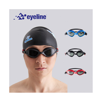 Lunettes de natation Eyeline personnalisées, nouveau style tendance, avec pince-nez en silicone, protection UV, étanches, portables, anti-buée 3D