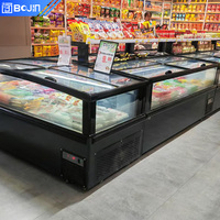 Réfrigérateur de présentation pour supermarché, congélateur coffre, congélateur profond, refroidissement par air, pour magasin de proximité, achat en gros
