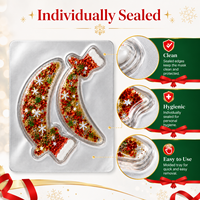 Patchs de gel rafraîchissants et hydratants pour les yeux, forme personnalisée, scintillants, pour les fêtes de Noël – Cadeau de beauté de Noël