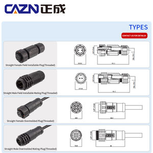 E10 Spritzguss umspritzter wasserdichter Stecker 2-12-poliger Stecker mit Gewinde - Product Image 5