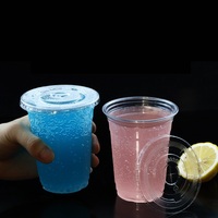 Gobelets en plastique transparent jetables de 12 oz, 14 oz, 16 oz, 20 oz, 24 oz, 32 oz