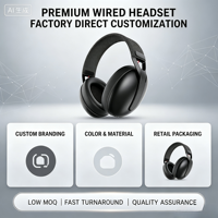 Casque filaire supra-auriculaire LDON F03 avec suppression du bruit ENC, son Hi-Fi, construction métallique, design léger et confortable pour le gaming