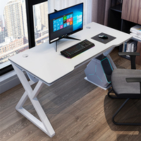 Bureau d'ordinateur compact en bois YQ Forever Eco-friendly pour le travail à domicile, avec structure en métal et acier.