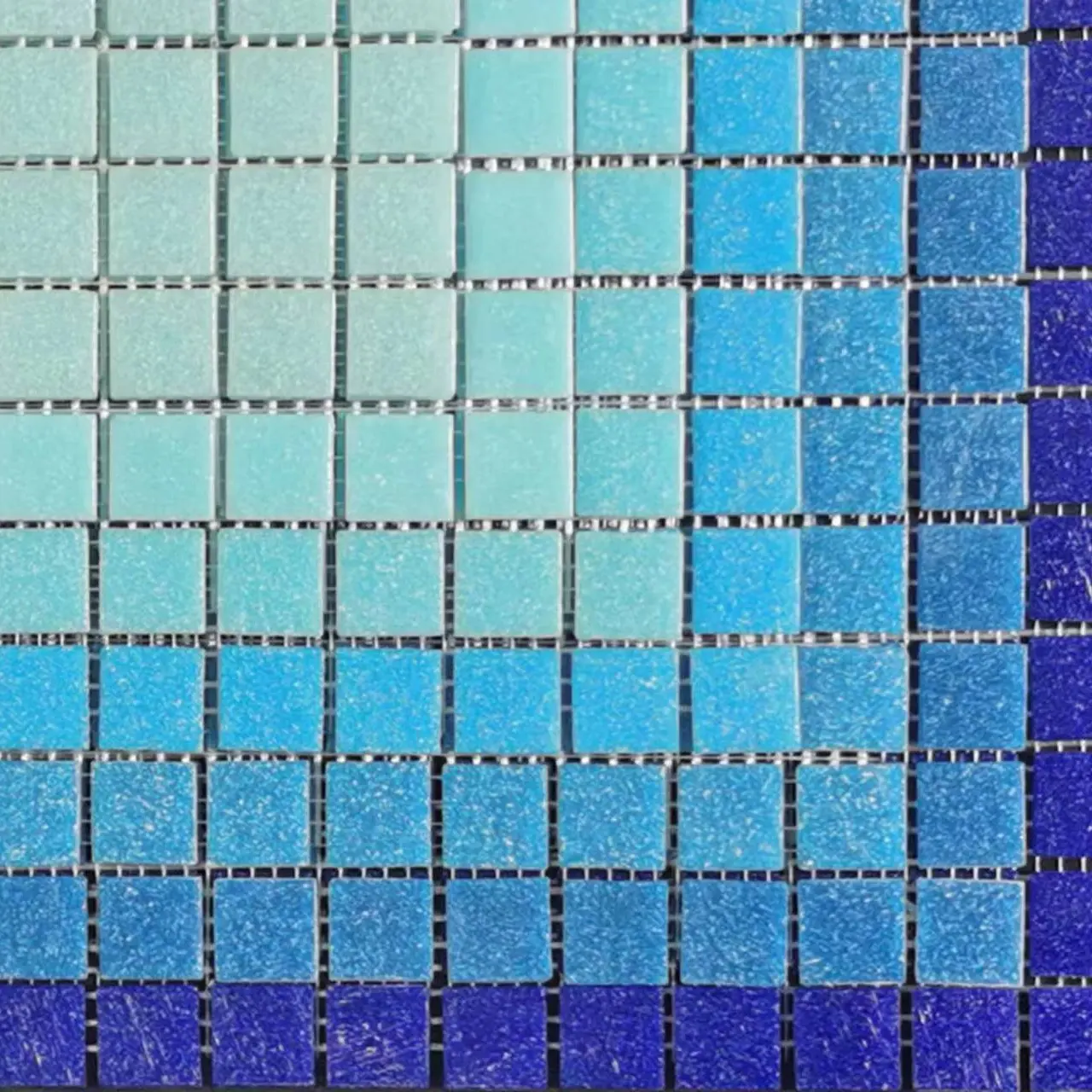 WELLDE Hot Melting Mosaic Swimming Pool Tiles Blue Glass Mosaic for Hotel Bathroom Kitchen