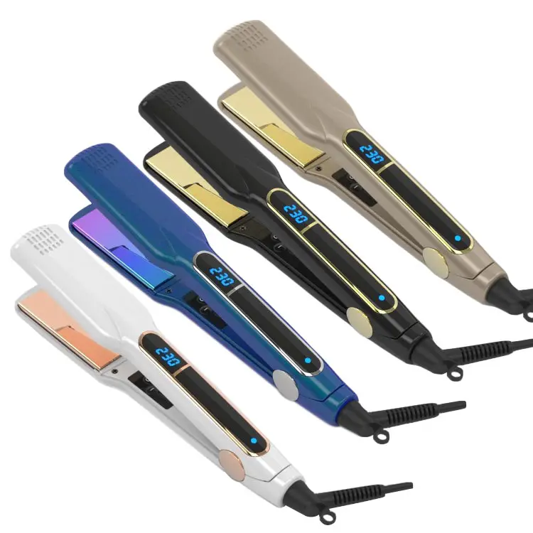Max Hair Straightener 2 inch Big Size Branded Flat Iron Floating Plates Waterproof Electric Hair Straightening Iron