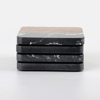 Sous-verres carrés de style nordique en marbre et bois d'acacia, résistants à la chaleur, antidérapants, écologiques, lavables, pour la maison, taille personnalisée, ensemble de 10 mm