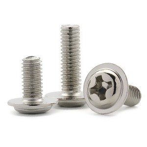 Tornillo electrónico compatible con la máquina de acero inoxidable cabeza plana redonda arandela tornillo Pwm M4 M6 roscas estilo tapa pernos de encuadernación DIN967 - Product Image 2