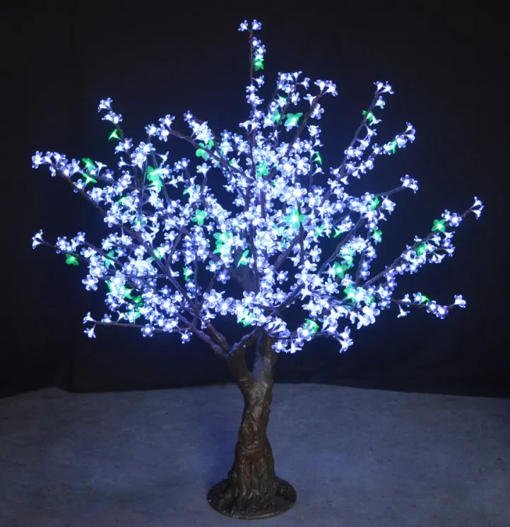 Anpu Decor 2.2M Led Bicolor Kersenbloesem Bomen Handgemaakte Licht Blauw En Groene Boom Indoor Outdoor Home Office Party bruiloft