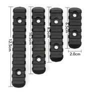 Ensemble de bases de connexion rainurées en polymère de qualité supérieure, 4 pièces, multi-tailles, de 65 à 125 mm, interface 20 mm, pour la chasse tactique en extérieur