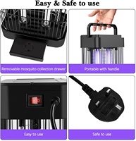 Piège à moustiques électrique UV JZ BRAND 12W en plastique solide, écologique, silencieux, pour la maison, anti-parasites d'intérieur