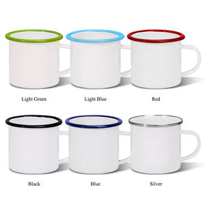 Taza <span class=keywords><strong>de</strong></span> Esmalte para Sublimación DIY, Borde Colorido, Acero Inoxidable, 6 Opciones <span class=keywords><strong>de</strong></span> Color, Taza <span class=keywords><strong>de</strong></span> Regalo Conmemorativa Personalizada con Foto - Product Image 3