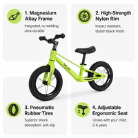 12/14 Zoll Magnesium Alloy Balance Bike mit günstigen Preis Fahrräder für Trainer/Baby Balance Fahrrad