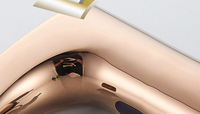 Robinet d'eau à capteur automatique en laiton doré poli mitigeurs de lavabo électrique pour salle de bain huilé école hôpital salon