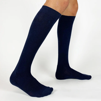 Chaussettes de compression montantes en coton personnalisées avec soutien de la voûte plantaire rembourré, couleur unie, pour marathon, course à pied, entraînement, hommes, femmes, vente en gros