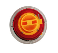 Feu de signalisation d'avertissement solaire LED Lampe de signalisation jaune Aluminium durable et matériau PC