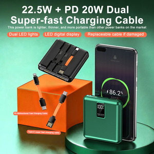 พาวเวอร์แบงค์ความจุสูง 10000 มิลลิแอมป์ สำหรับโทรศัพท์ พร้อมสายชาร์จ 3 เส้น พาวเวอร์แบงค์ขนาดเล็กพกพาสะดวก 10000 มิลลิแอมป์ - Product Image 3