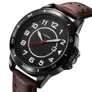 New Casual Sport Chronograph Men's Watch waterproof Wristwatch Big Dial Luminous Pointers Quartz Watch