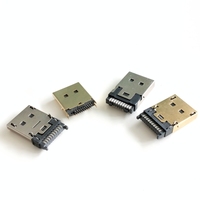 Conector DisplayPort SMT de Ángulo Recto de 20 Pines Macho, Adaptador Convertidor DP Macho a Hembra de 180 Grados, Accesorio para PCB