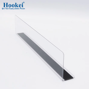 Hookei Customized L Shaped Acrylic Shelving Divider Free Standing Transparent Tabletop Acrylic <b>Shelf</b> Divider Supermarket - Product Image 6