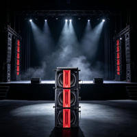 Système de haut-parleurs colonne passifs professionnels ultra-compact, 300W de puissance de crête, 12 ohms, néodyme, coaxial, 5,5 pouces, noir mat