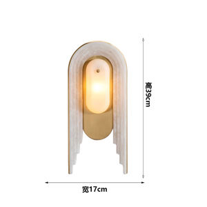 Applique murale en arc de marbre <span class=keywords><strong>d</strong></span>écoration hôtel Villa Restaurant fond glaçon applique murale en marbre lueur laiton <span class=keywords><strong>foie</strong></span> <span class=keywords><strong>d</strong></span>'<span class=keywords><strong>oie</strong></span> - Product Image 4