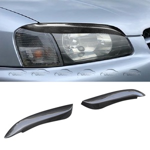 Pegatinas de fibra de carbono estilo deportivo para faros delanteros (cejas) para Toyota Starlet Glanzer EP91 (modelos 1997+) - Product Image 2