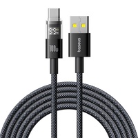 Câble USB Baseus 100W pour Huawei Honor, câble USB avec écran LED, type C pour tablette, câble de charge rapide et de données pour Xiaomi 14