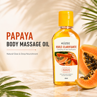 Huile corporelle 100% pure de papaye avec vitamine E pour le soin du visage, du cou, de la taille et des membres - Hydratant de spa pressé à froid