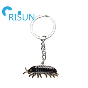 Portachiavi in Metallo Personalizzato all'Ingrosso, Simpatico Isopode Gigante, <span class=keywords><strong>Scarabeo</strong></span>, Larva, Insetto Smaltato - Product Image 6