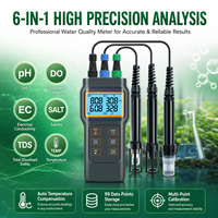 Testeur de qualité de l'eau portable IoT multi-paramètres 6-en-1 (pH, OD) avec étui de transport pour l'agriculture intelligente