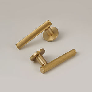 סט ידיות דלת מפליז מלא יוקרתיות עם חריטה, ידית דלת פנימית עם מנעול לבית ולמלון - Product Image 2