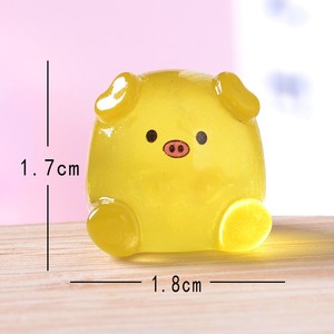 6 Colores de Resina, Mini Cerditos de Gelatina, Mini Cerditos Luminosos, Figuras <span class=keywords><strong>Miniatura</strong></span>, Animales de Resina <span class=keywords><strong>Miniatura</strong></span> al por Mayor para Decoración de Jardín, Paisaje y Fiestas - Product Image 6