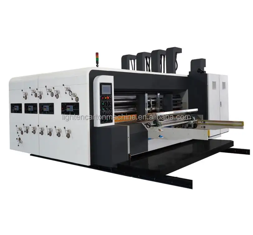 Impresora automática flexográfica 2/3/4 a color, ranuradora y troqueladora, máquina de impresión de cartón corrugado para hacer cajas de cartón