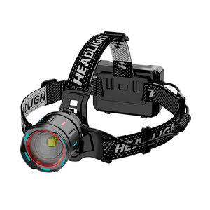 Güçlü güç su geçirmez emniyet lambası far başkanı işık 18650 baş feneri USB şarj edilebilir zumlanabilir far - Product Image 1