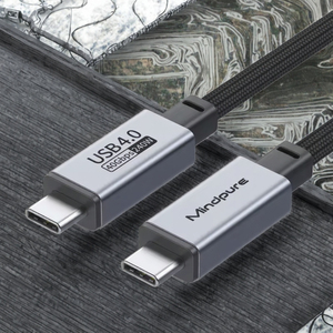 สายเคเบิล Mindpure 6.6 ฟุต <span class=keywords><strong>8K</strong></span> HD Display 20 Gbps USB 4/5 C หุ้มด้วย PVC พร้อมการป้องกันแบบถัก สำหรับ iPhone 15Pro/15ProMax/15Plus รองรับการชาร์จ 240W - Product Image 3