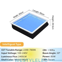 Maison intelligente Contrôle Wifi Led artificielle Lumière du jour naturelle Lumière du ciel bleu Panneau de plafond à LED Puits de lumière artificielle