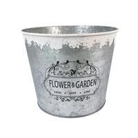 Pots de jardin en Chine Pot en métal galvanisé à herbes avec logo personnalisé seaux en fer