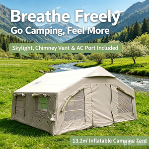Tente de camping gonflable portable ultralégère en tissu Oxford imperméable à ouverture rapide de 13,2 m² pour <span class=keywords><strong>famille</strong></span>, idéale pour l'extérieur - Product Image 1